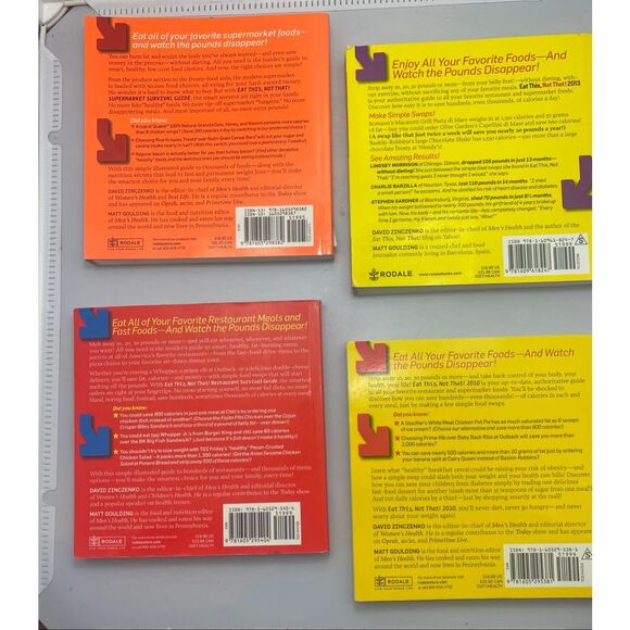 Eat This Not That Book Lot of 4 by David Zinczenko Weight Loss Diet Survival Gui - Picture 2 of 2